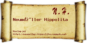 Neumüller Hippolita névjegykártya